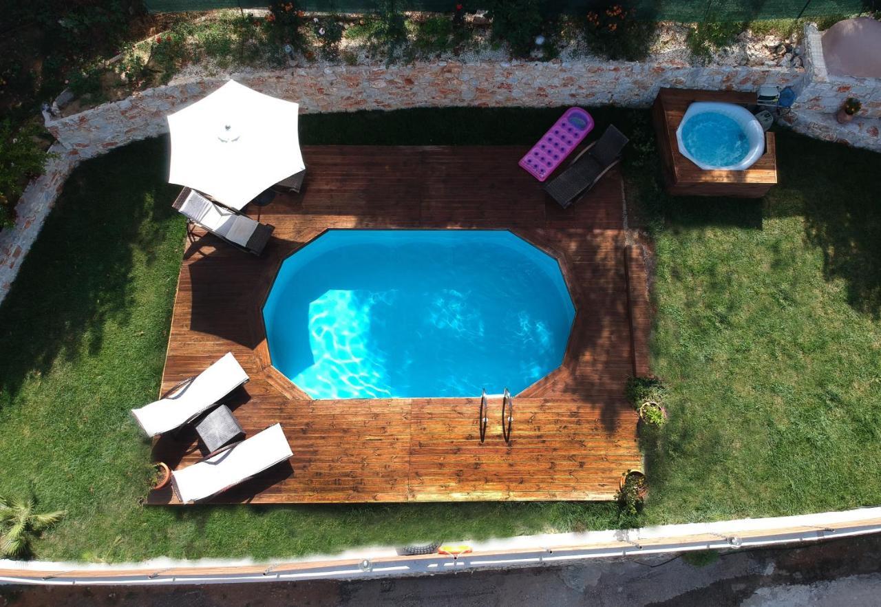 Ampelos Cretan Villa - Private Pool & Heated Ozone Jacuzzi Yerolákkos Exterior foto