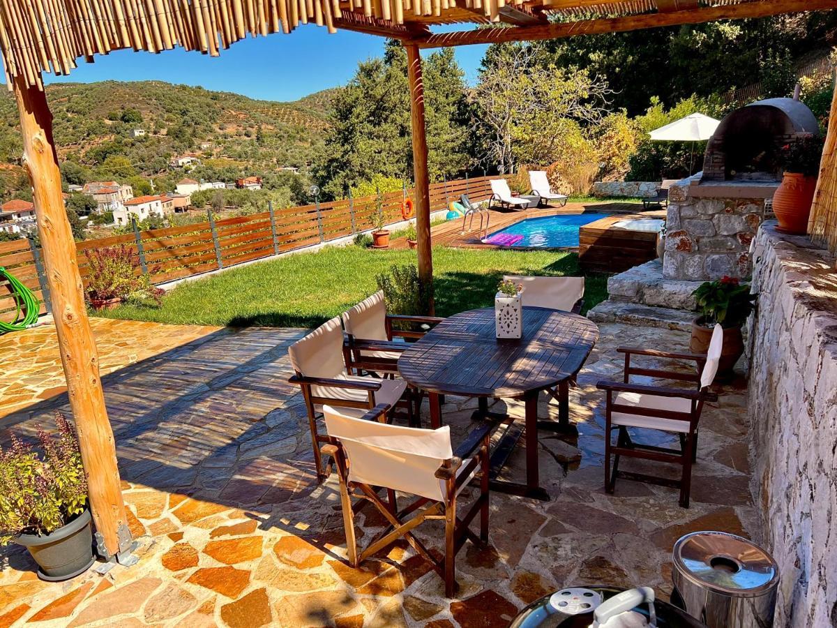 Ampelos Cretan Villa - Private Pool & Heated Ozone Jacuzzi Yerolákkos Exterior foto